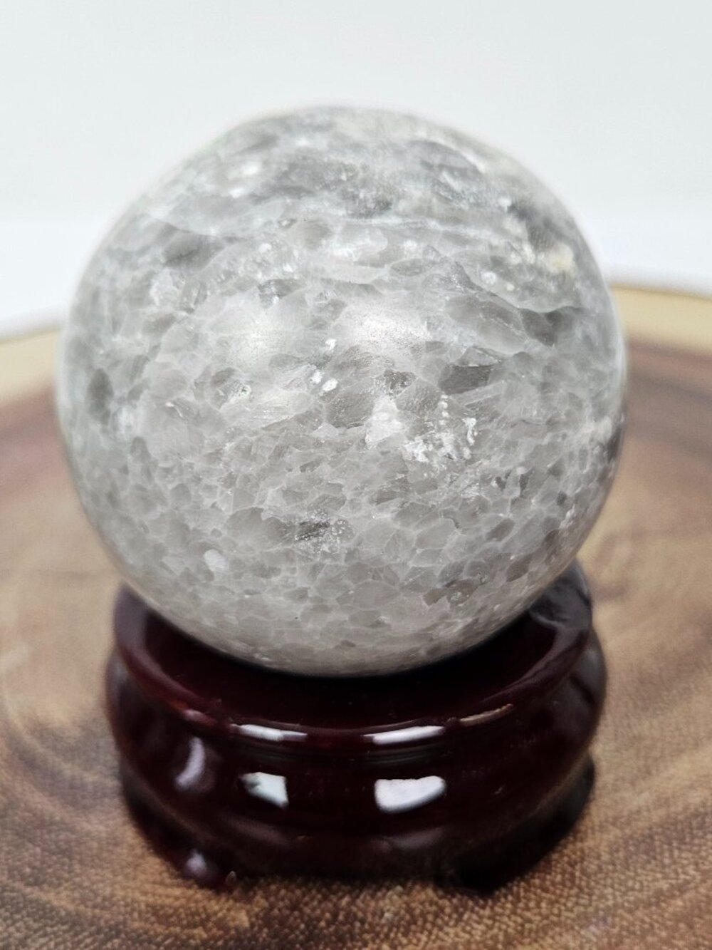 Gray Celestite Crystal Stone Sphere